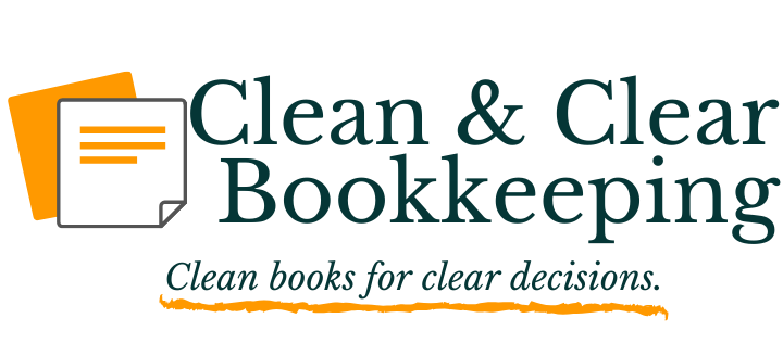 Clean and Clear Bookkeeping Service Logo